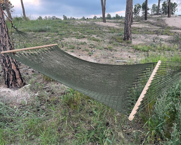 Forest Green Speader Bar Hammock - Image 4