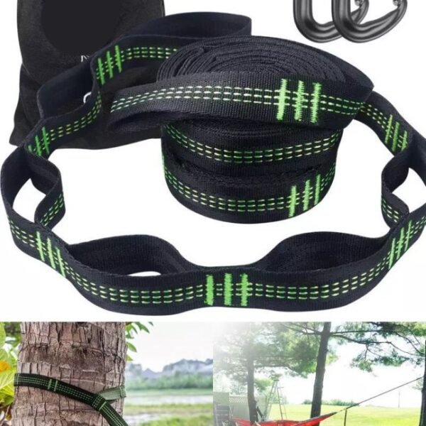 Set of Hammock Hanging Tree Straps with Carabiners